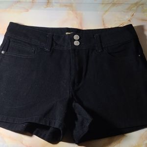 Black jean shorts